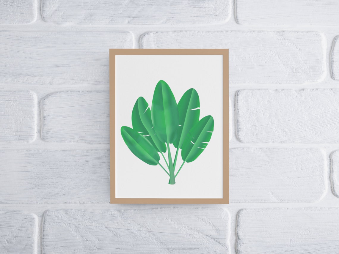 Banana Leaves Cluster Tropical Green Botanical Wall Decor Poster - Image 9