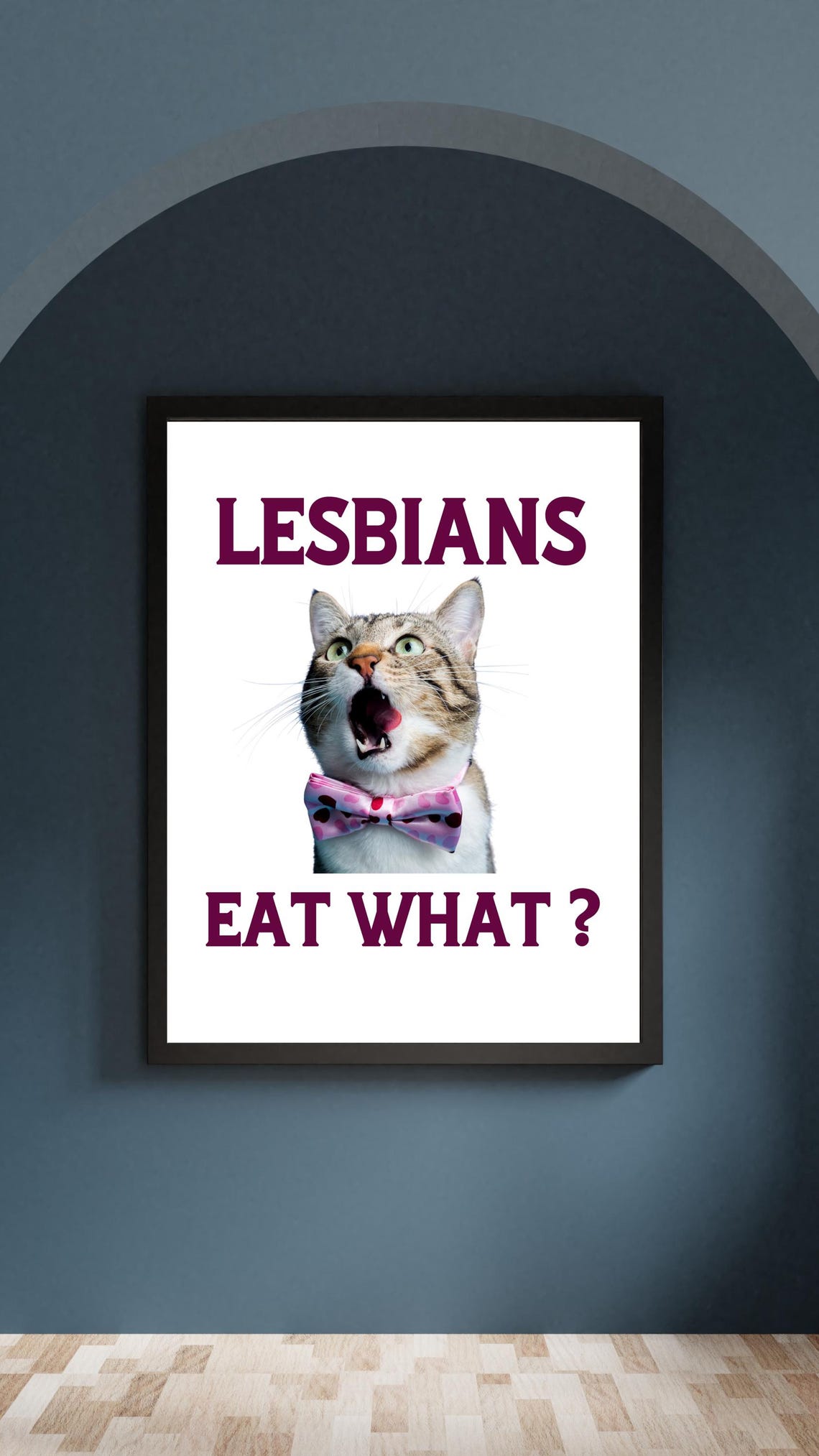 Lesbians Eat What Funny Art Print Gift For Lesbian Girlfriend Wall Artwork - Image 4