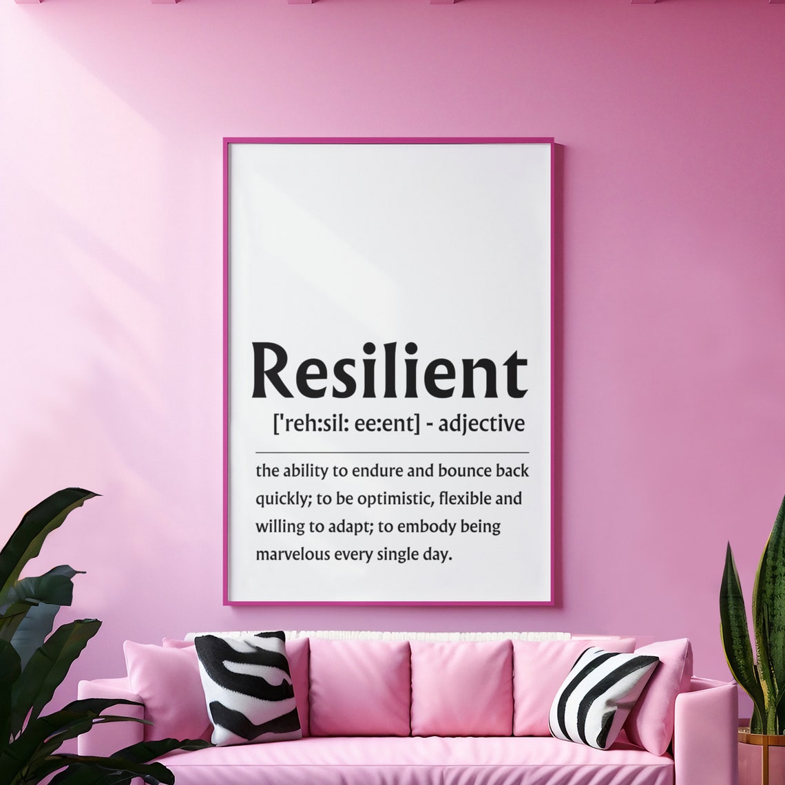 Resilient Definition Inspirational Quote Strength Wall Poster - Image 9