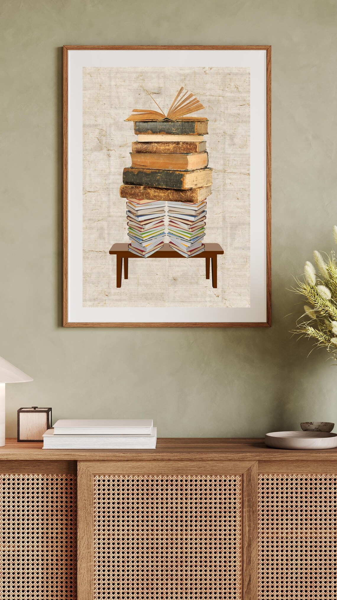 Stack Of Vintage Books Library Reading Nook Book Lover Poster - Image 4