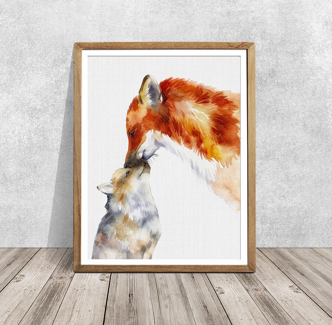 Watercolor Fox Nursery Wall Art Print, Baby Fox - Image 3