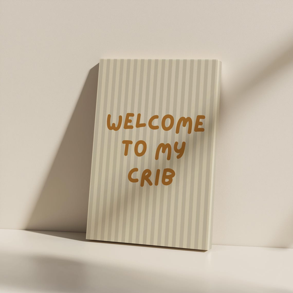 Welcome To My Crib Canvas Art Modern Nursery Decor Unframed
