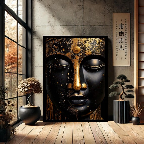 Colorful Buddha Buddhism Canvas Print Painting Wall Art Modern Abstract Home Decor