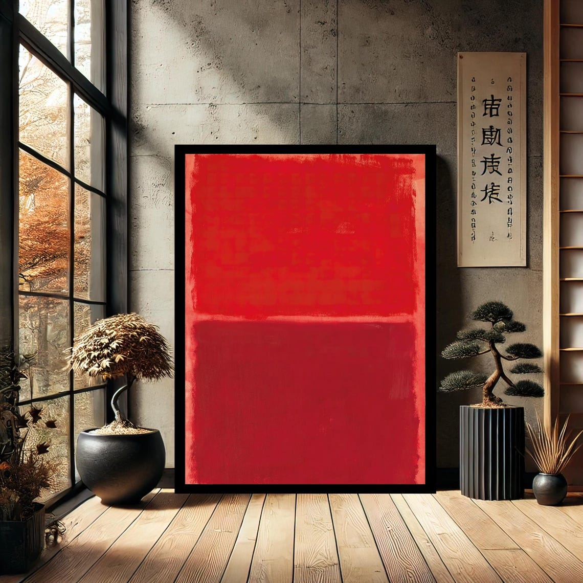Mark Rothko Red Minimalist Home Decor Canvas Wall Art Modern Print Painting Abstract For