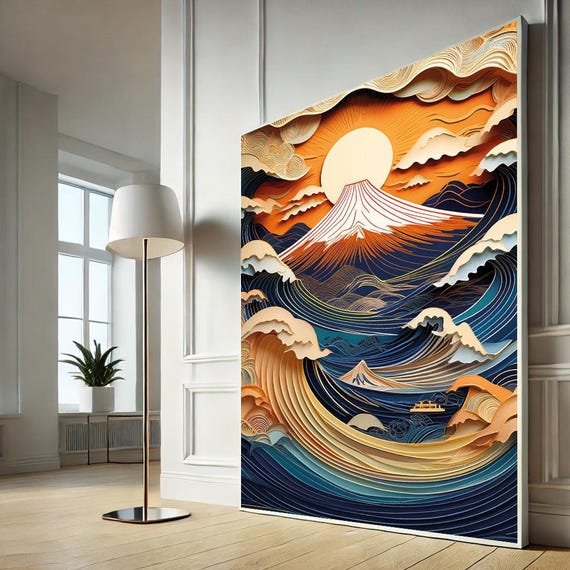 Hokusai Great Wave Canvas Wall Art Stunning Japanese Print For Home Decor Lovers And Ocean Enthusiasts