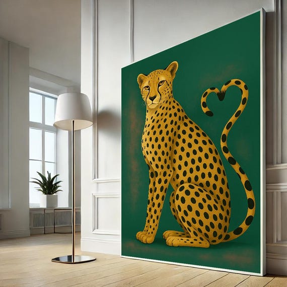 Bold Leopard Canvas Wall Art Striking Animal Print For Living Room Bedroom Decor Unique Lovers