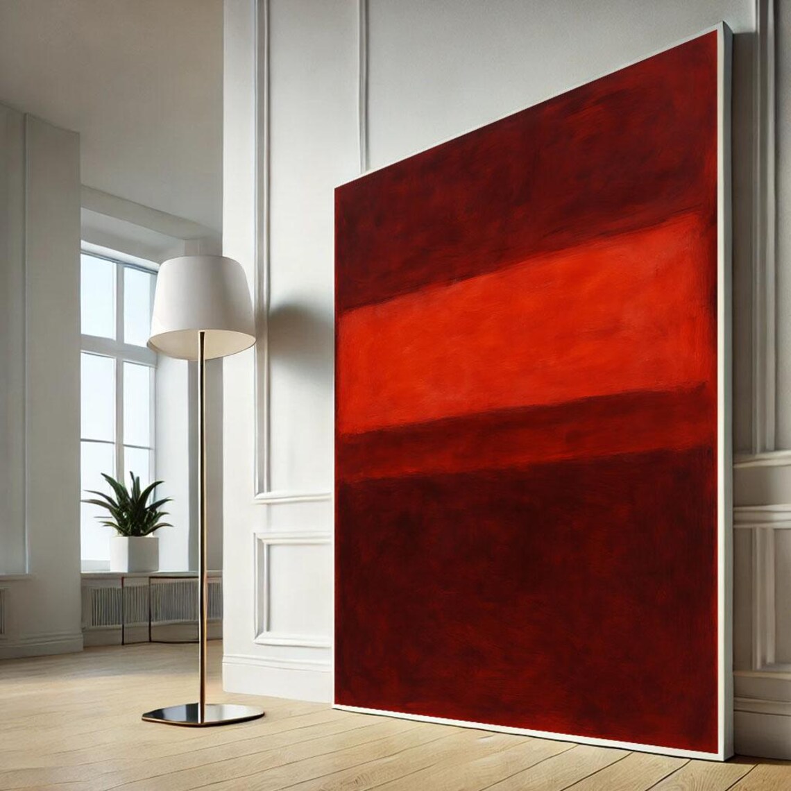 Mark Rothko Inspired Deep Red Scarlet Color Field Abstract Poster