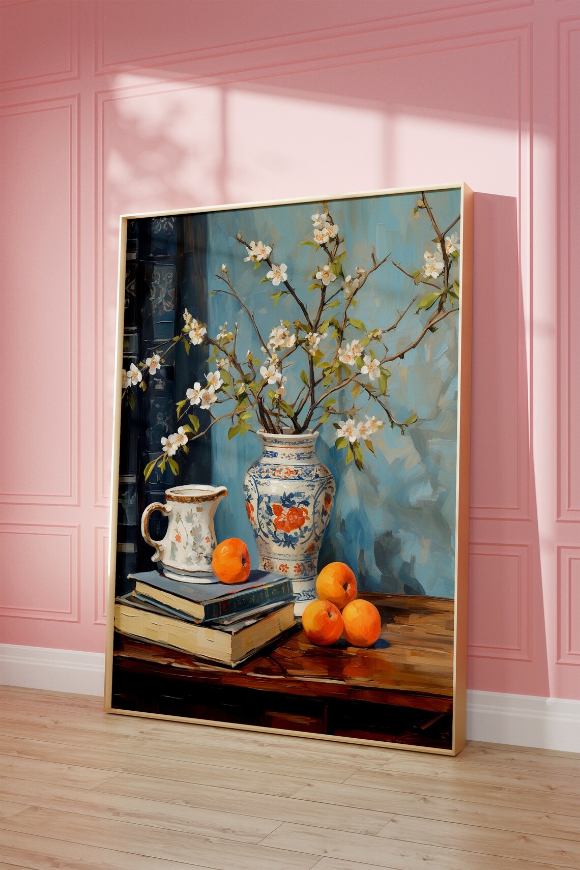 Mediterranean Still Life Vase Art Print, Vintage Rustic - Image 2