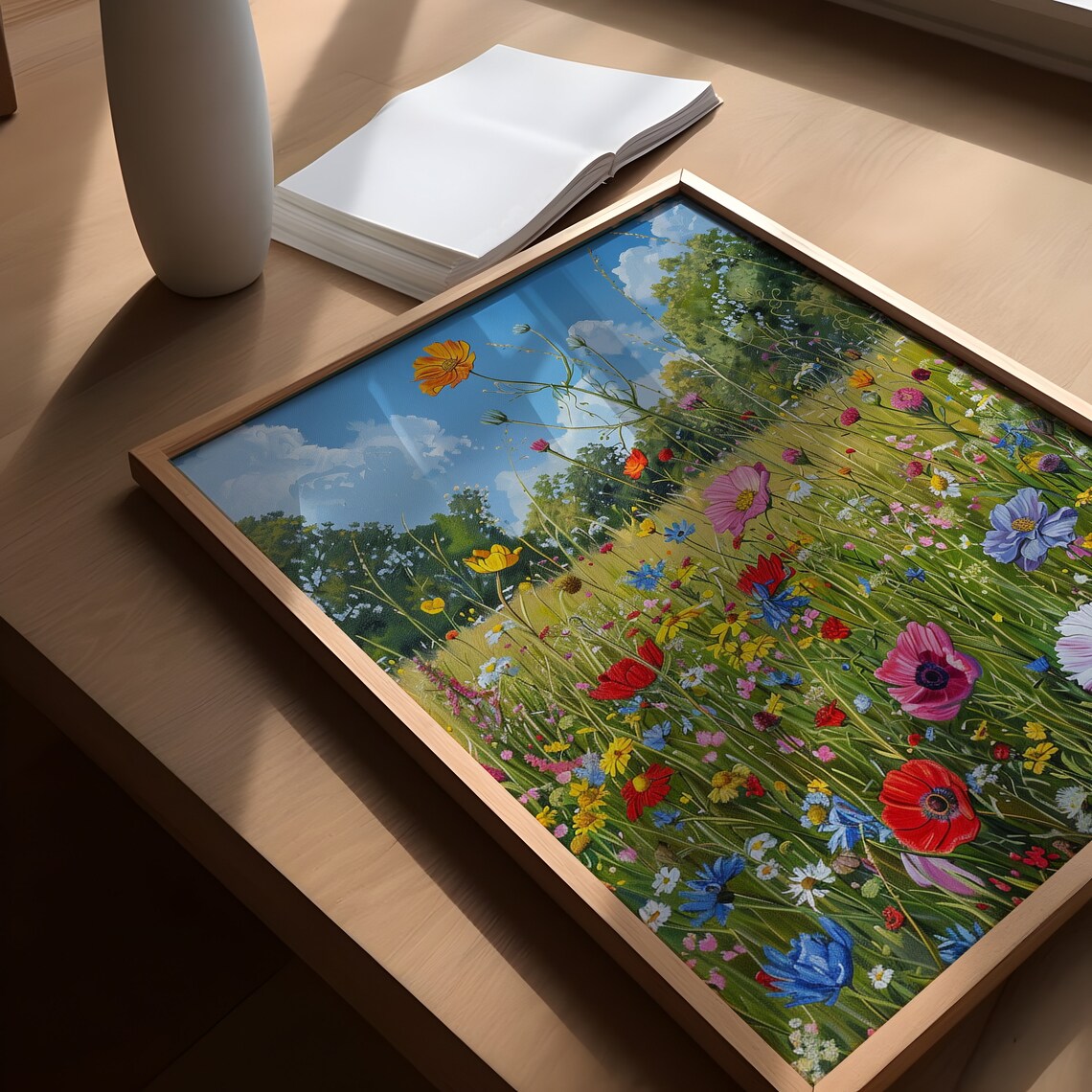 Wildflower Summer Meadow Art Print, Botanical Floral - Image 4