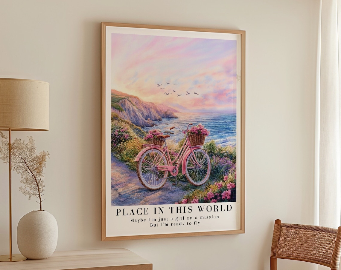 Place In This World Watercolor Art Print, Beach Poster