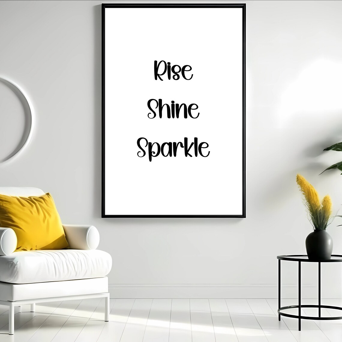 Rise Shine Sparkle Inspirational Quote, Motivational Art Print - Image 4