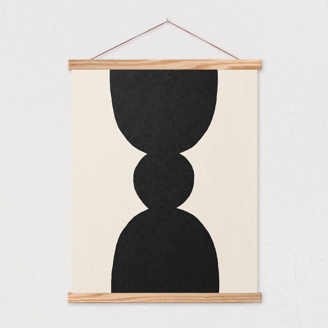 Abstract Art Shapes Black And Neutral Print Mid Century Modern Wall Art Minimalist Geometric Interior Decor 16x20 - Image 2