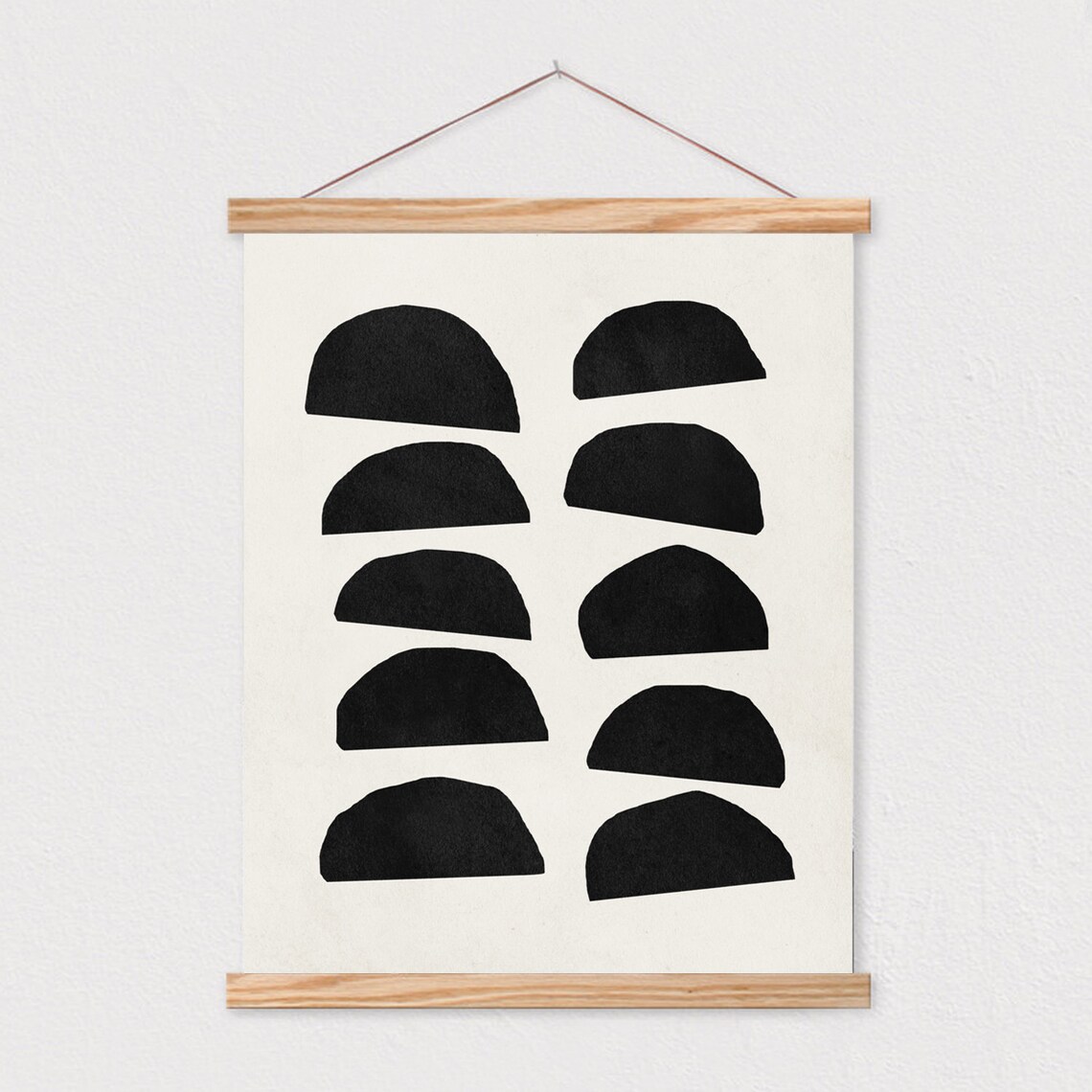 Abstract Shapes Neutral Print, Mid-Century Modern - Image 2