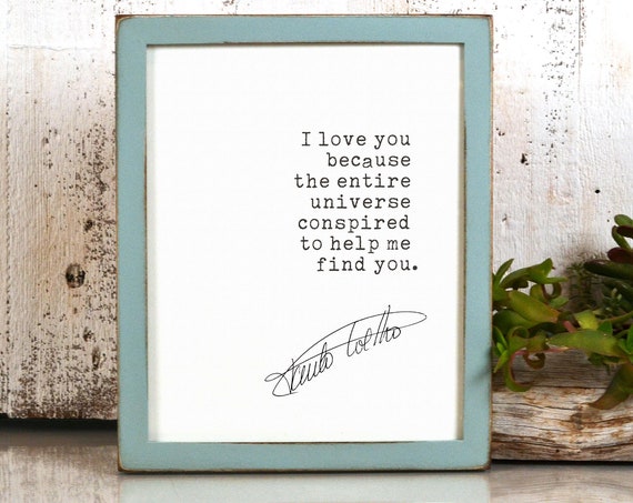 The Alchemist Quote by Paulo Coelho Art Print