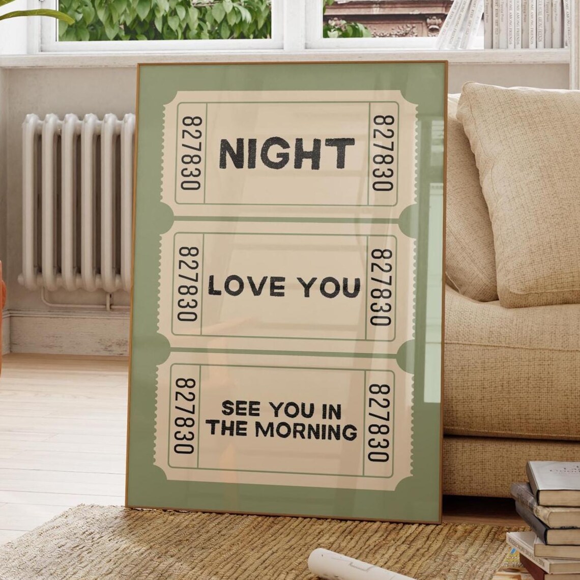 Night Love You See In The Morning Retro Poster Print
