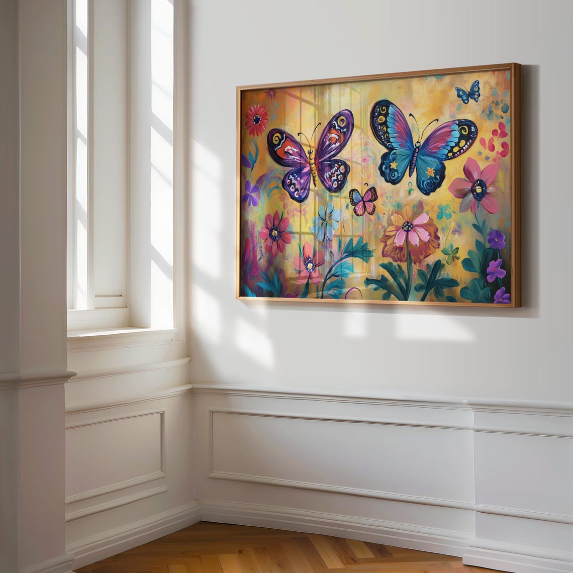 Print Butterfly Portrait Painting Mexican Wall Art New Listing 30 - Image 3