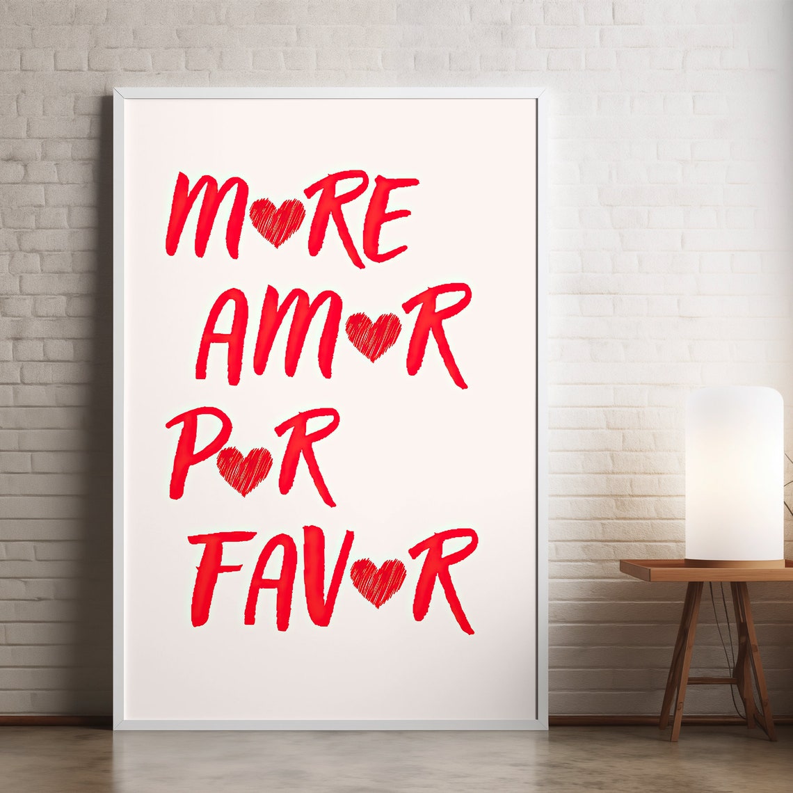 More Amor Por Favor Poster More Amor Por Favor Wall Art Maximalist Poster Love Quote Spanish Love Quote Poster Love Poster Retro Poster - Image 5