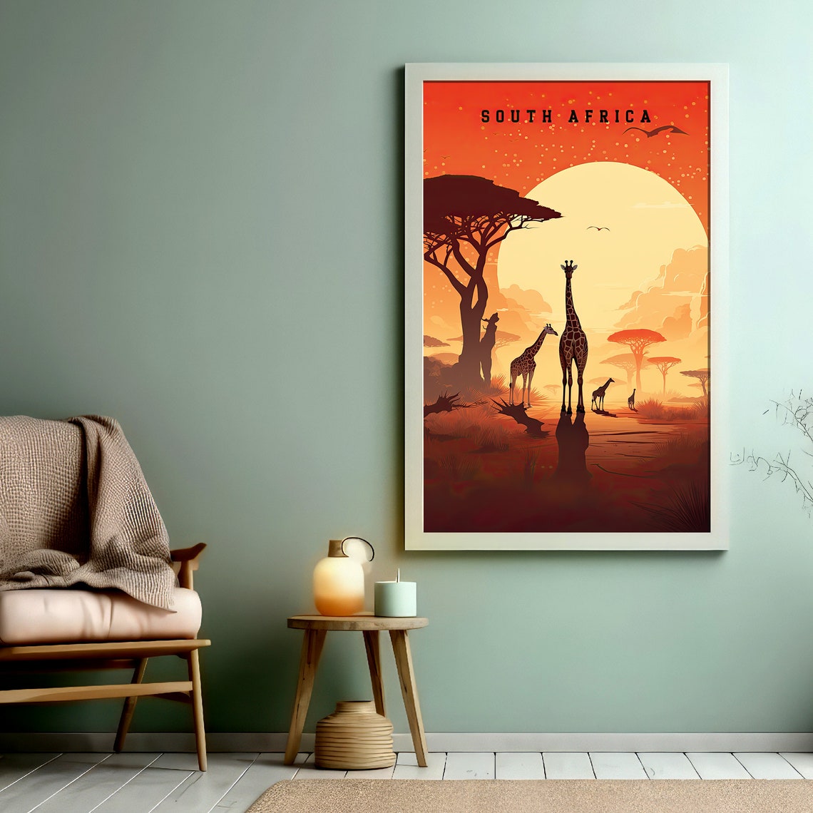South Africa Poster Kruger National Park Safari Wildlife Art South Africa Safari Africa Travel Print Vintage South Africa Poster - Image 5