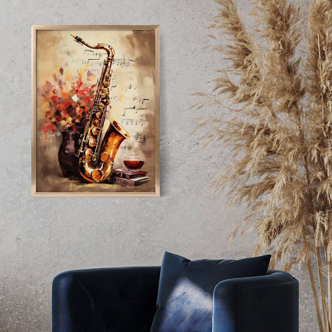 Vintage Saxophone Poster, Retro Jazz Music Decor - Image 2