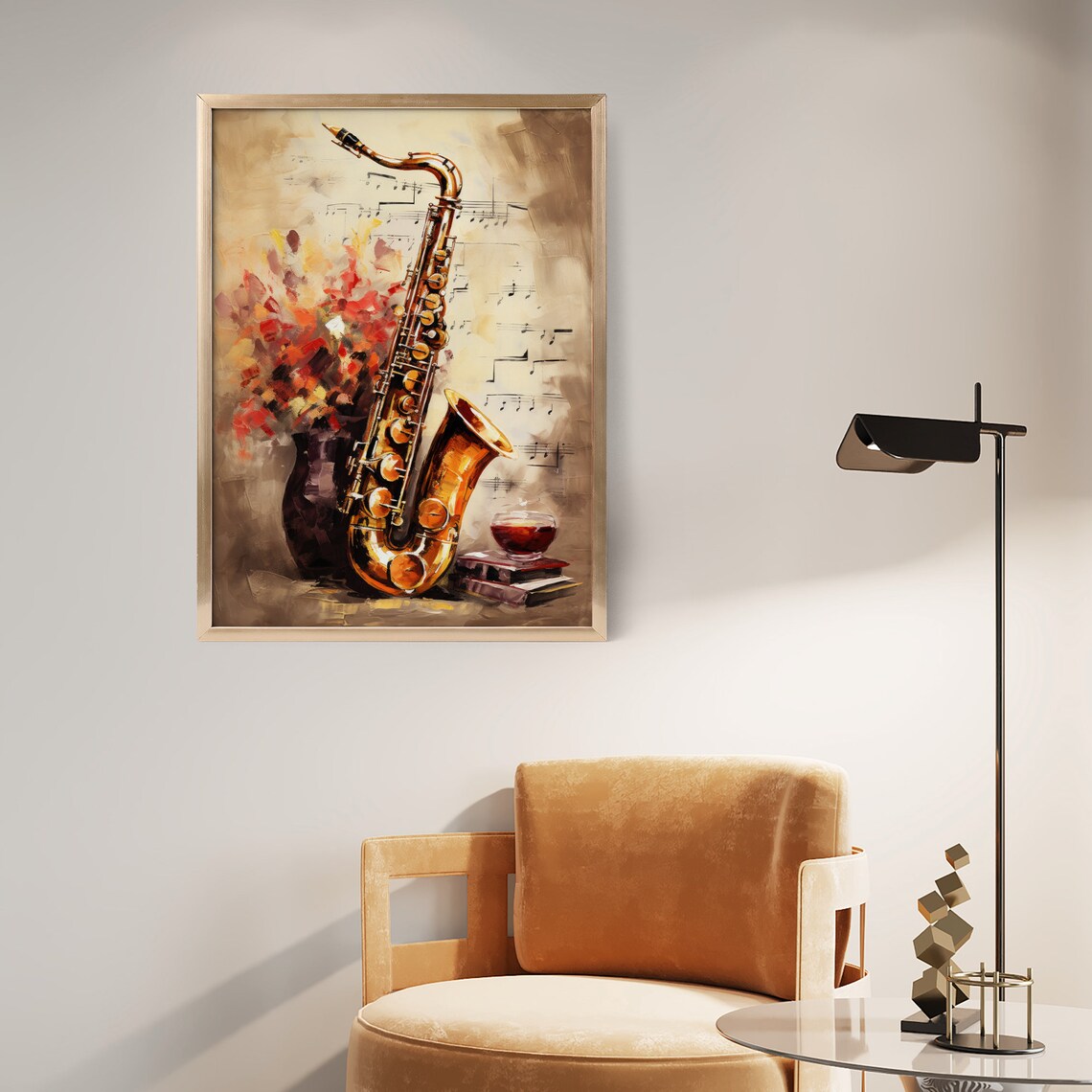 Vintage Saxophone Poster, Retro Jazz Music Decor - Image 5