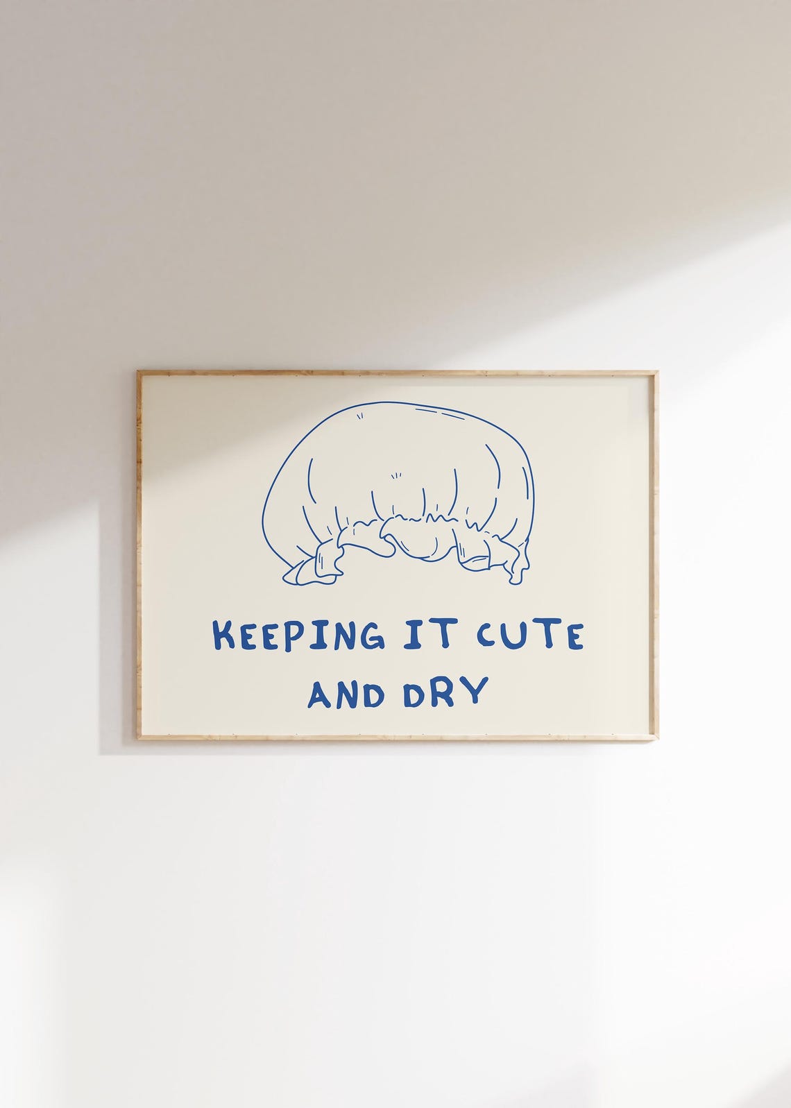 Keeping It Cute And Dry Shower Cap Funny Navy Bathroom Poster - Image 3