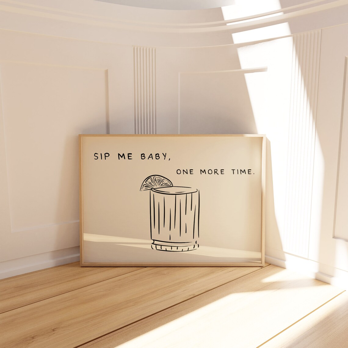 Sip Me Baby One More Time Cocktail Quote Bar Kitchen Decor Poster - Image 4