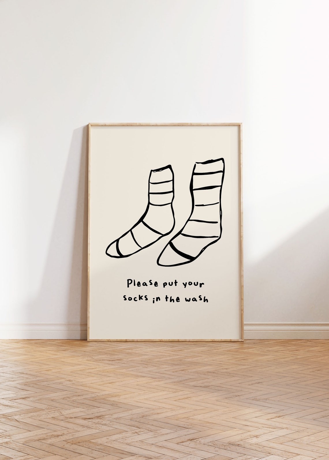 Please Put Your Socks in the Wash Funny Laundry Room Quote Poster - Image 4