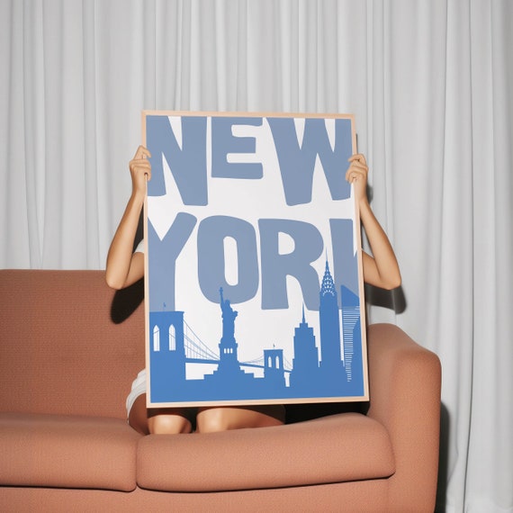 New York City Vintage Minimalist Travel Poster