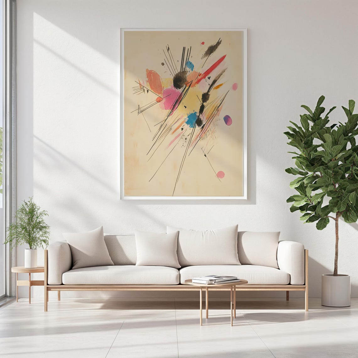 Colorful Ink Splash Abstract Art Vibrant Watercolor Lines Poster - Image 2