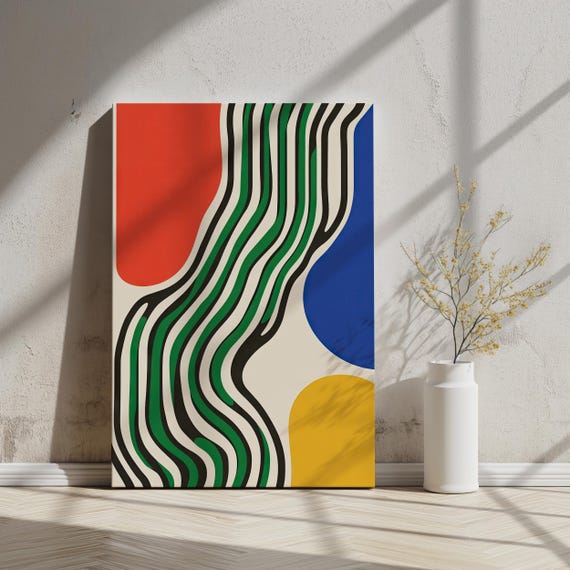 Colorful Rhythm Modern Abstract Flow Bold Colorful Lines And Shapes Minimalist Wall Art Home Decor Ai Art Art