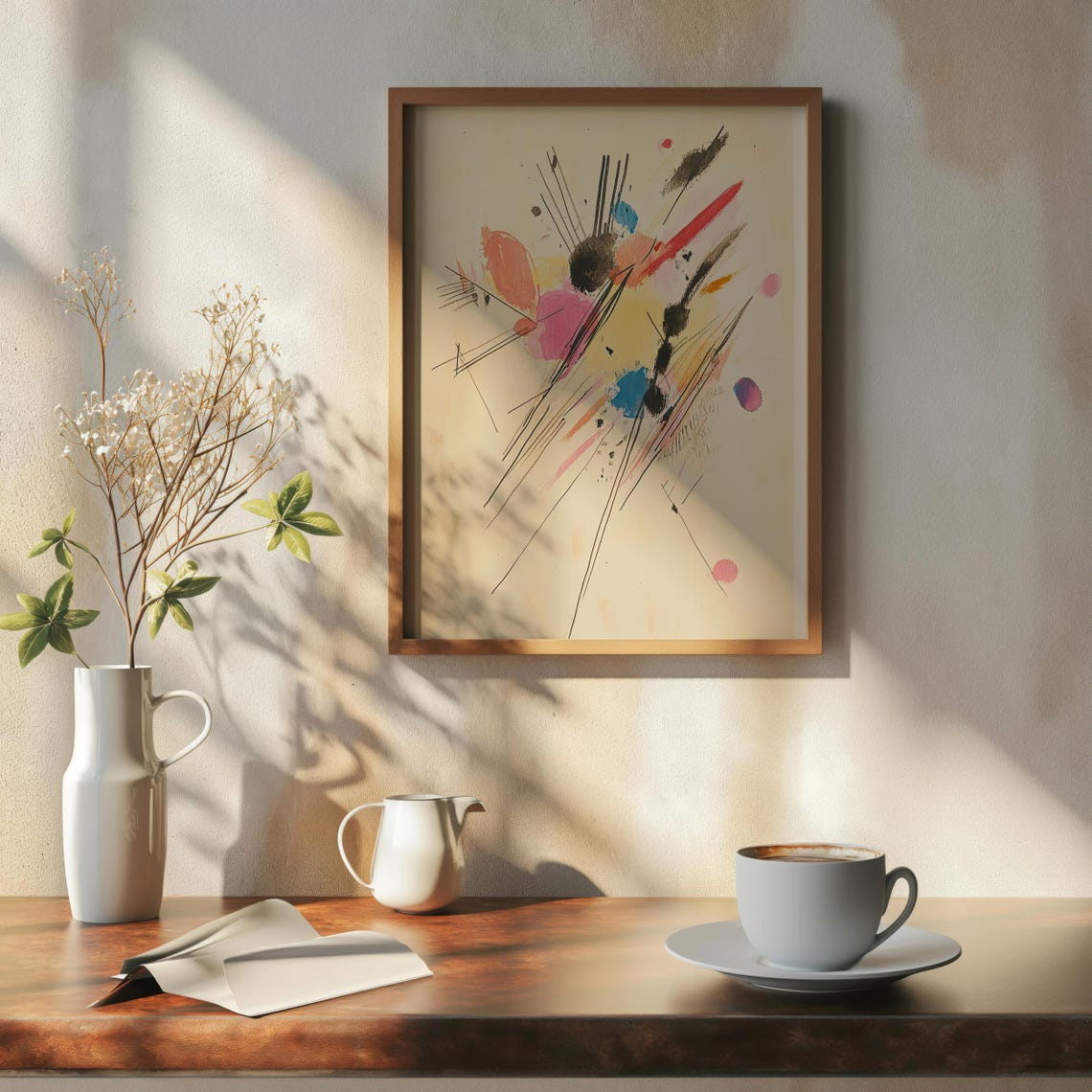 Colorful Ink Splash Abstract Art Vibrant Watercolor Lines Poster - Image 5