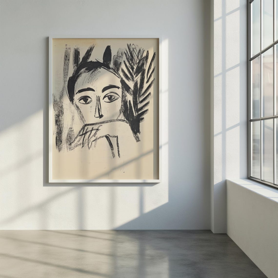 Reflective Woman Abstract Portrait Black Ink Modern Minimalist Poster - Image 4