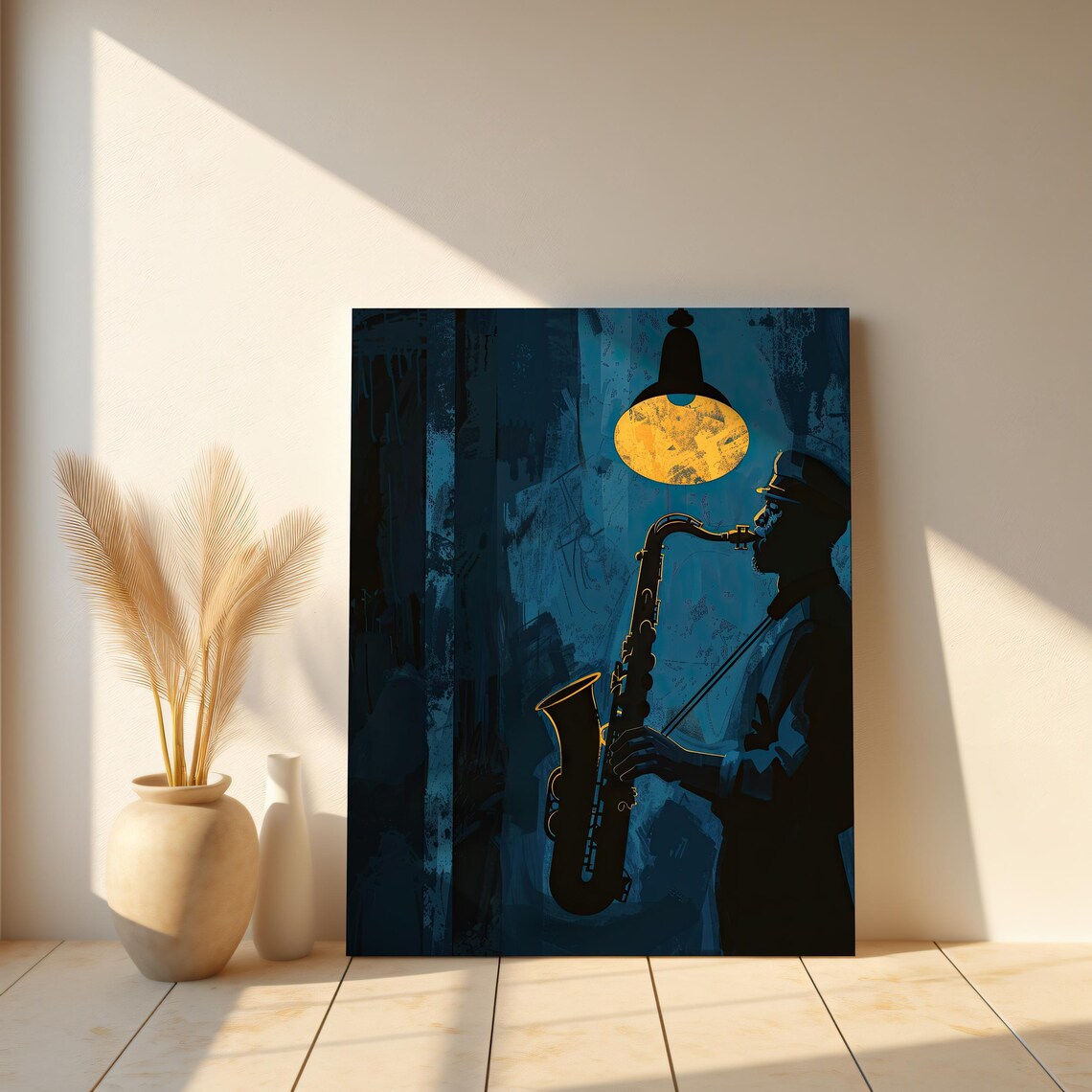 Midnight Jazz Saxophonist, Romantic Art Print - Image 6