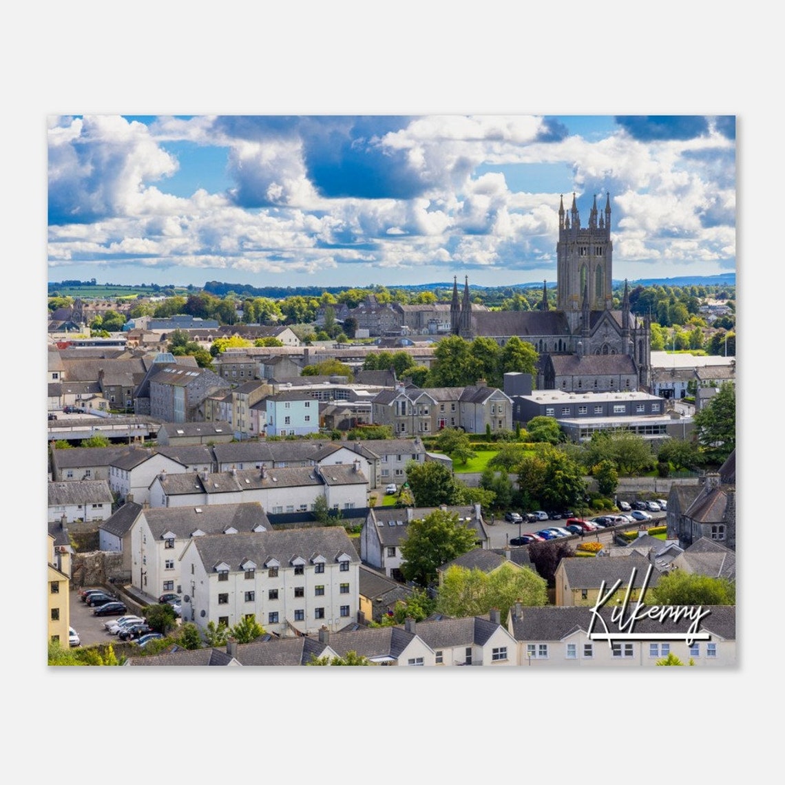 Kilkenny Ireland Skyline Poster Marble City Travel Print