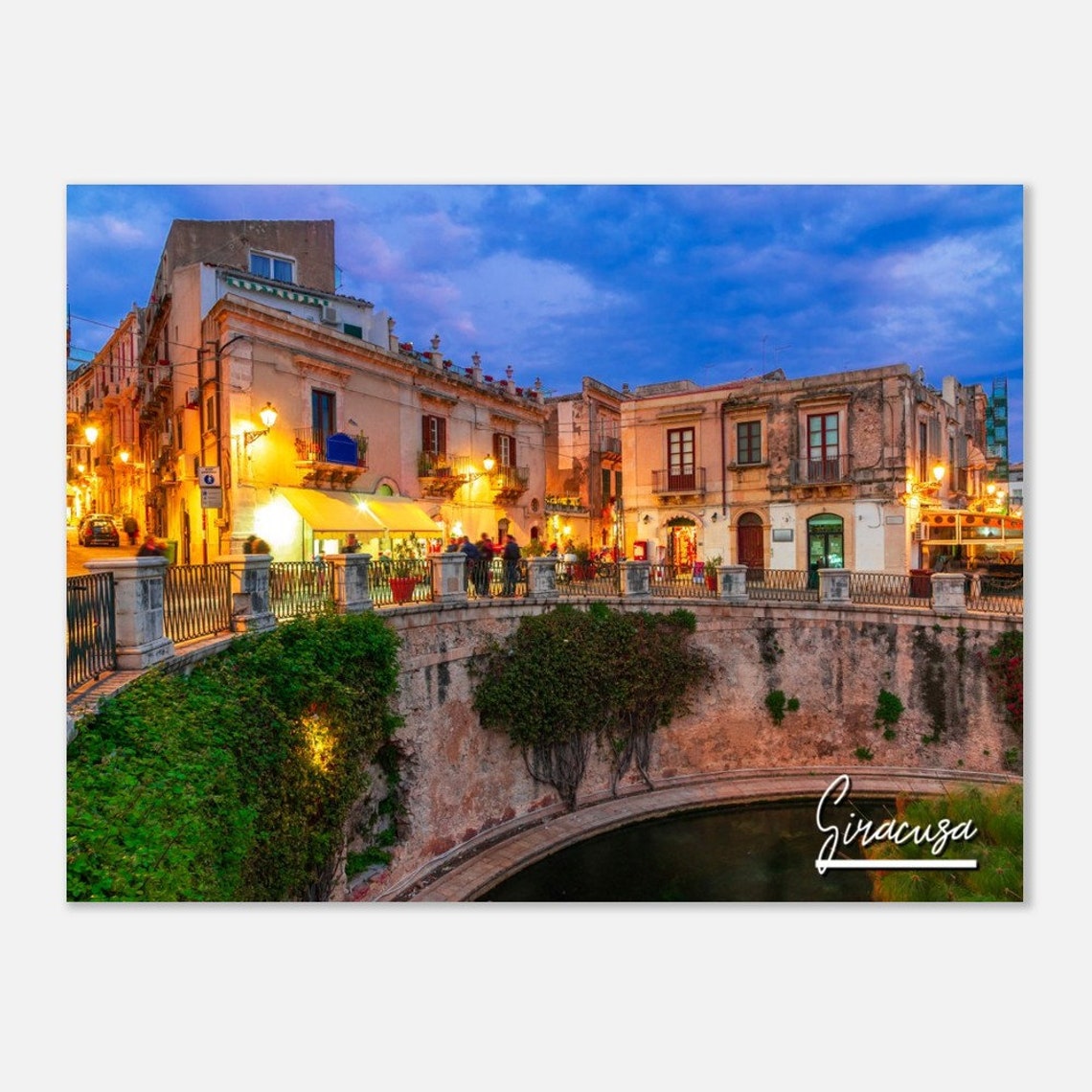 Siracusa Italy Cityscape Poster Sicilian Travel Photo