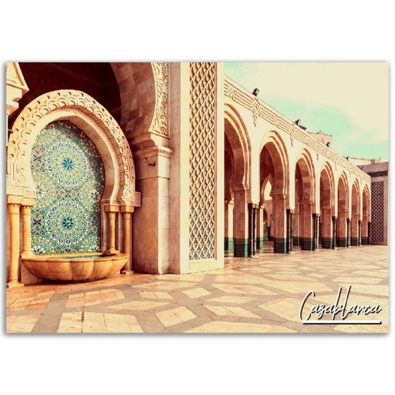 Casablanca Morocco Poster Print Exotic Travel Wall Art
