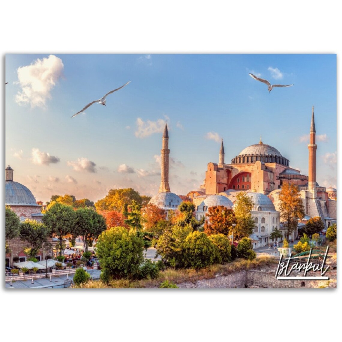 Istanbul Hagia Sophia Mosque Travel Poster Turkey Landmark Art