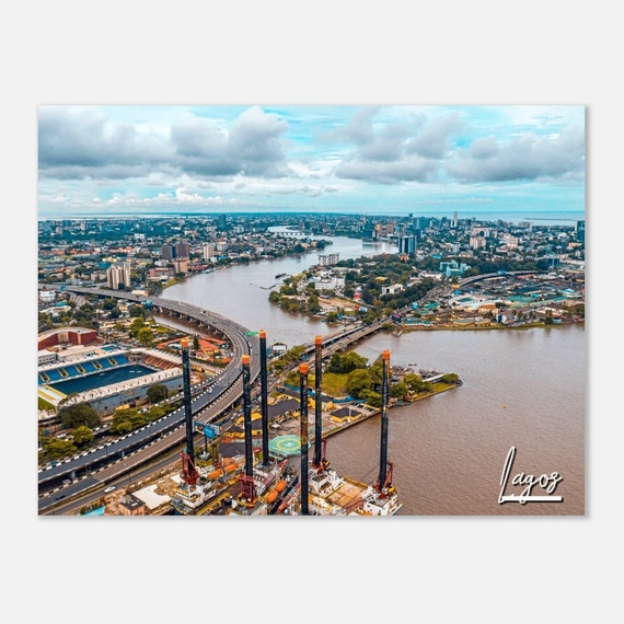 Lagos Nigeria Poster Print Vibrant Cityscape Wall Art
