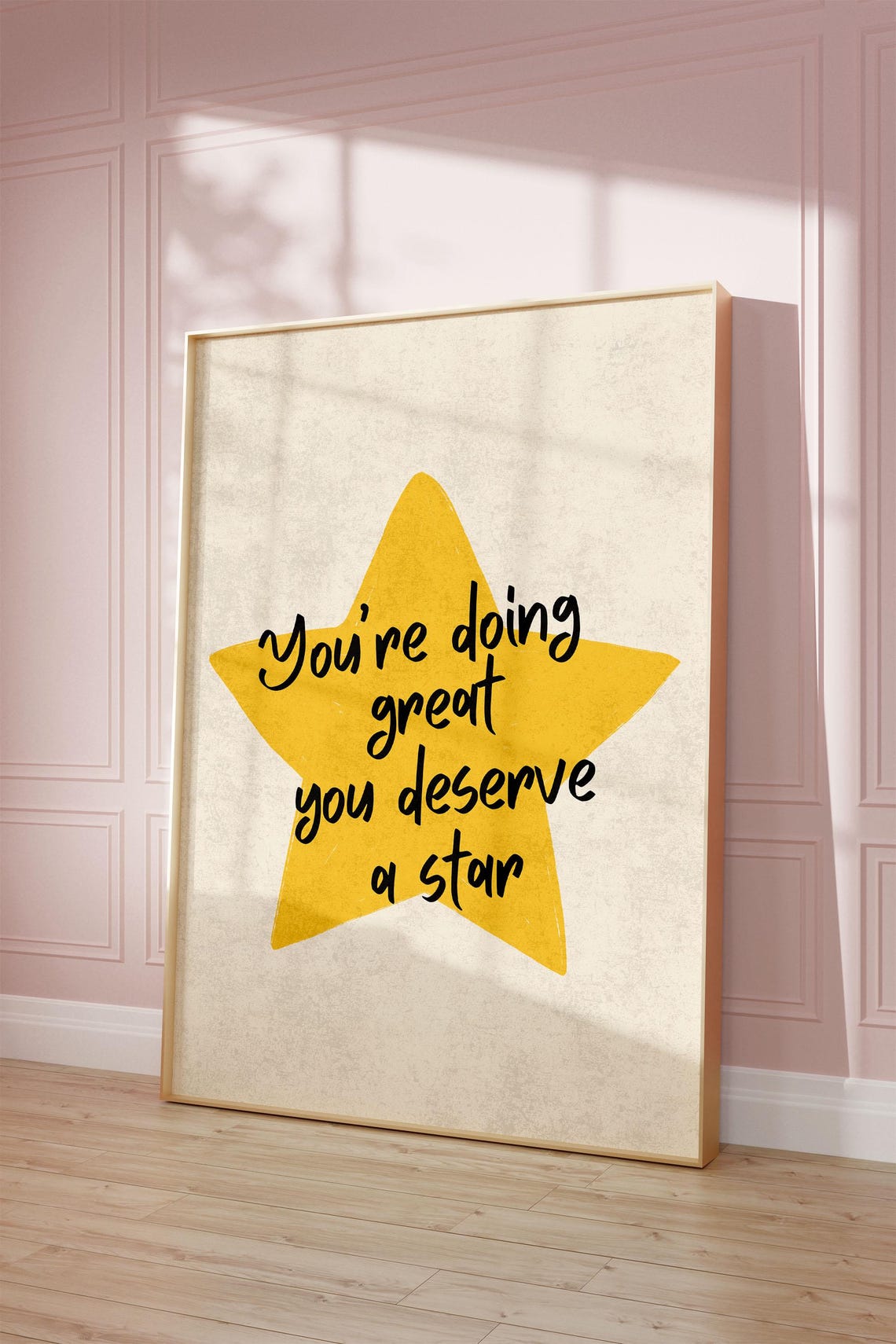 You Are Doing Great You Deserve a Star Motivational Quote Poster - Image 2
