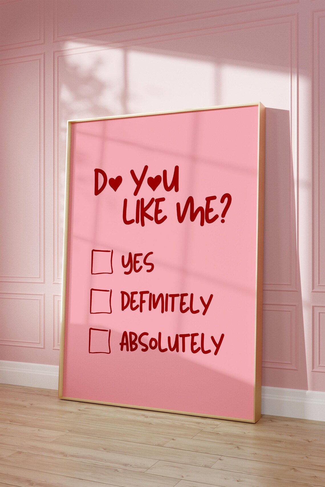Do You Like Me Quiz Minimalist Retro Art Print - Image 2