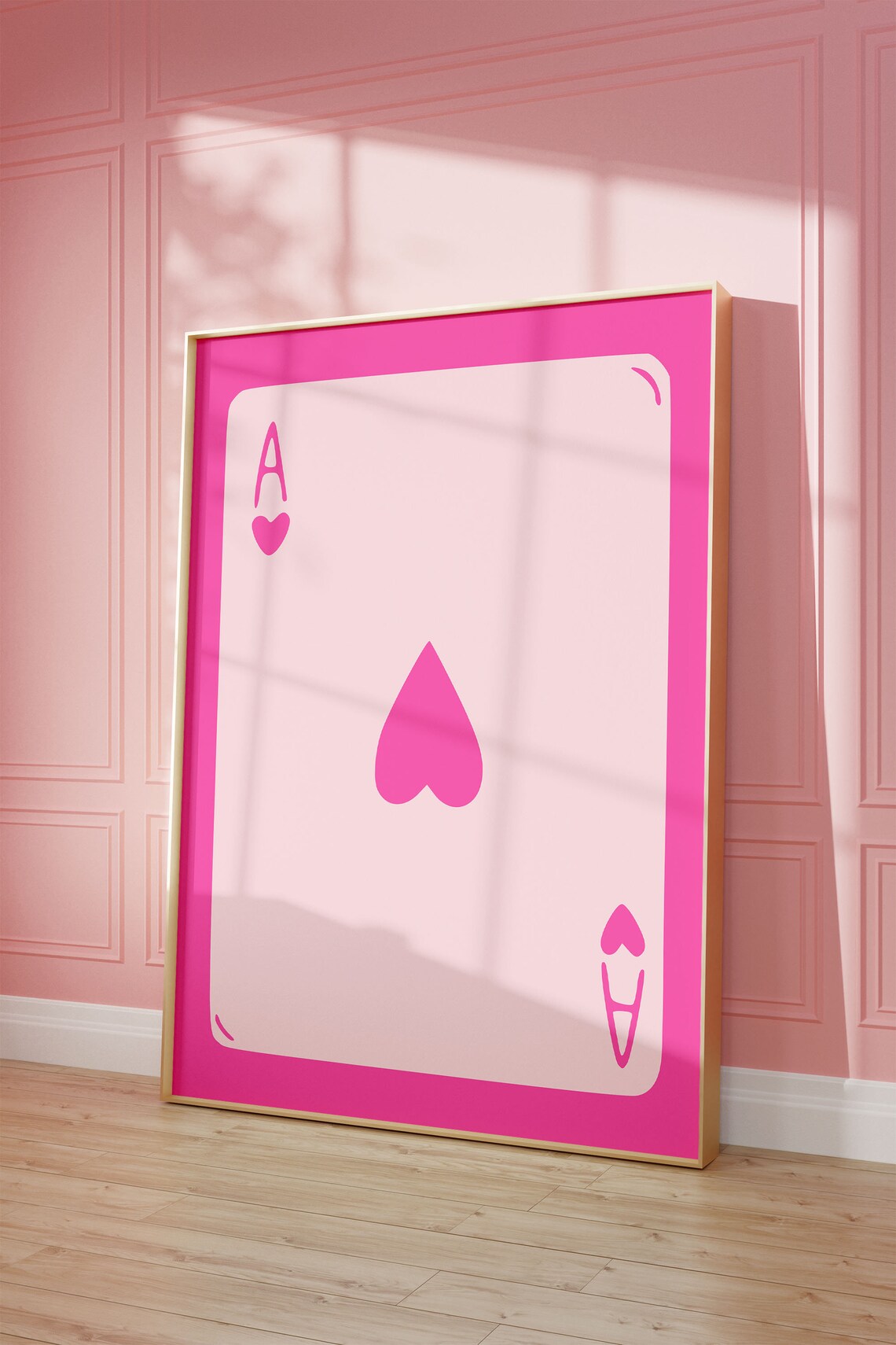 Ace Of Hearts Playing Card Retro Art Print - Image 2