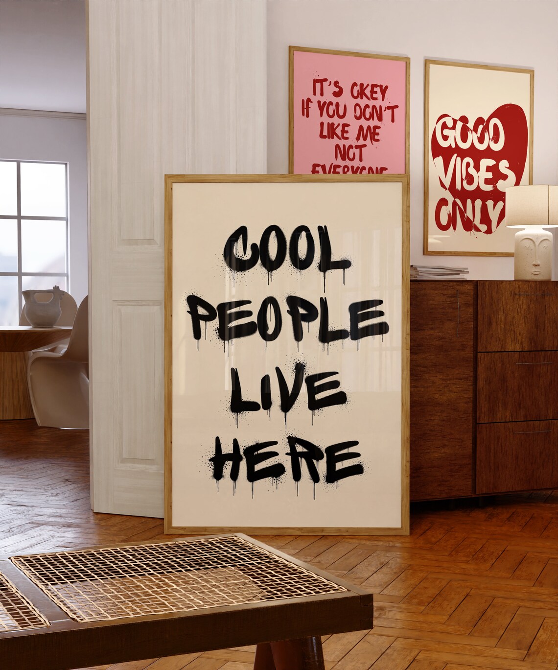 Cool People Live Here Graffiti Quote Art Print - Image 4
