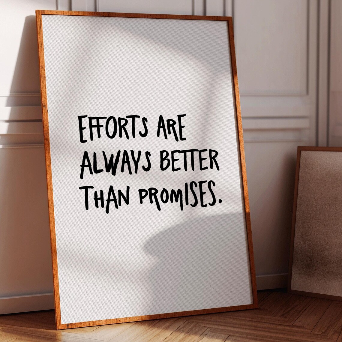 Efforts Are Better Than Promises Retro Poster