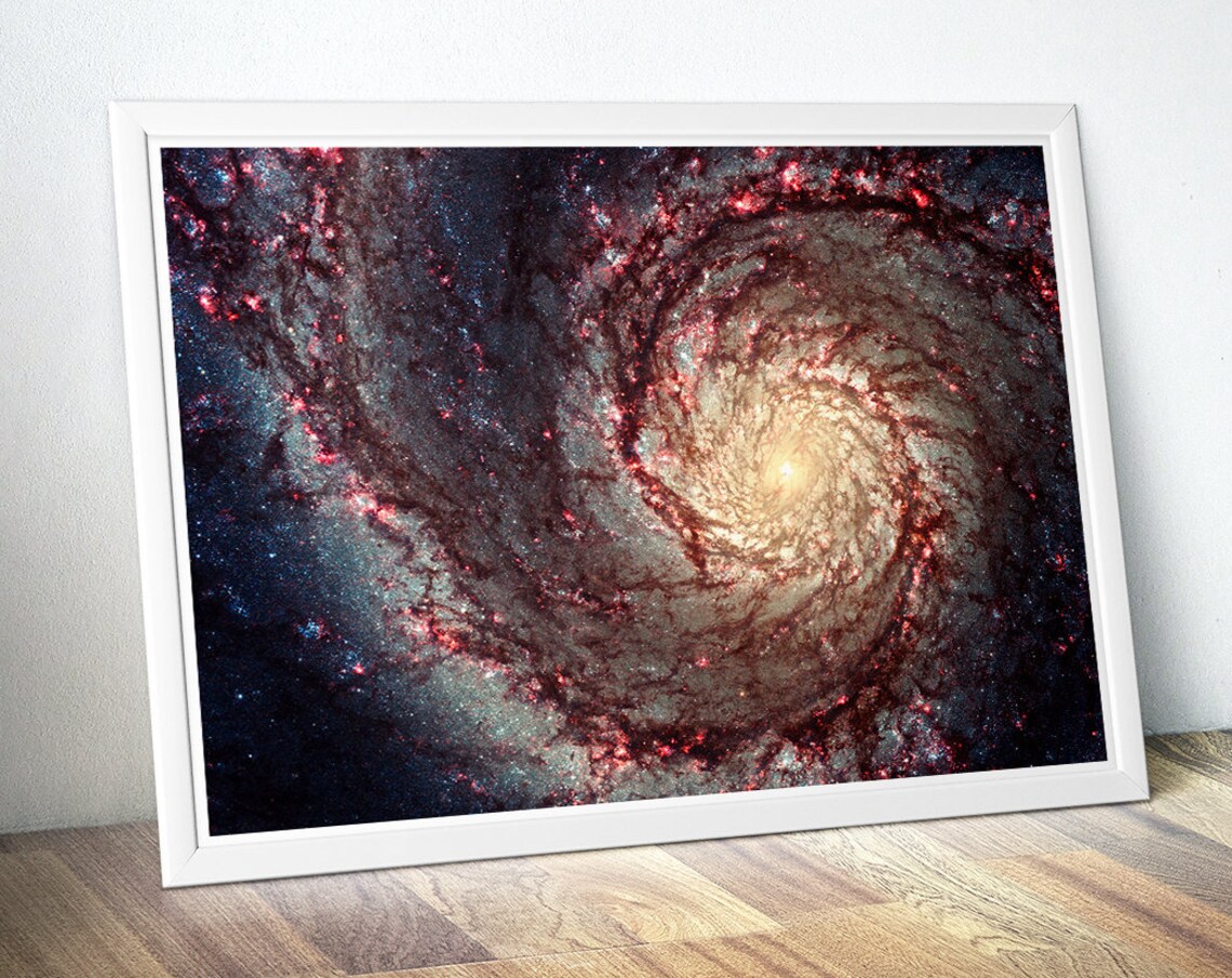 Whirlpool Galaxy Art Print, Outer Space Decor - Image 4