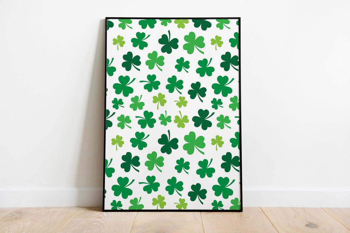 Clovers, St Patricks Day Lucky Poster