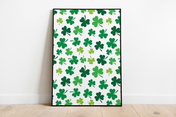 Clovers, St Patricks Day Lucky Poster