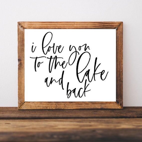 Lake House I Love You Sign Art Print