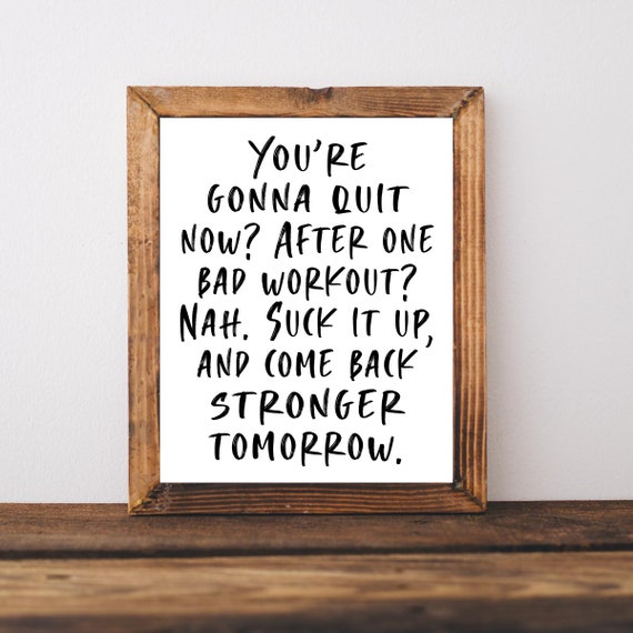 Gym Wall Art Workout Prints Fitness Decor Motivational Home Print Signs
