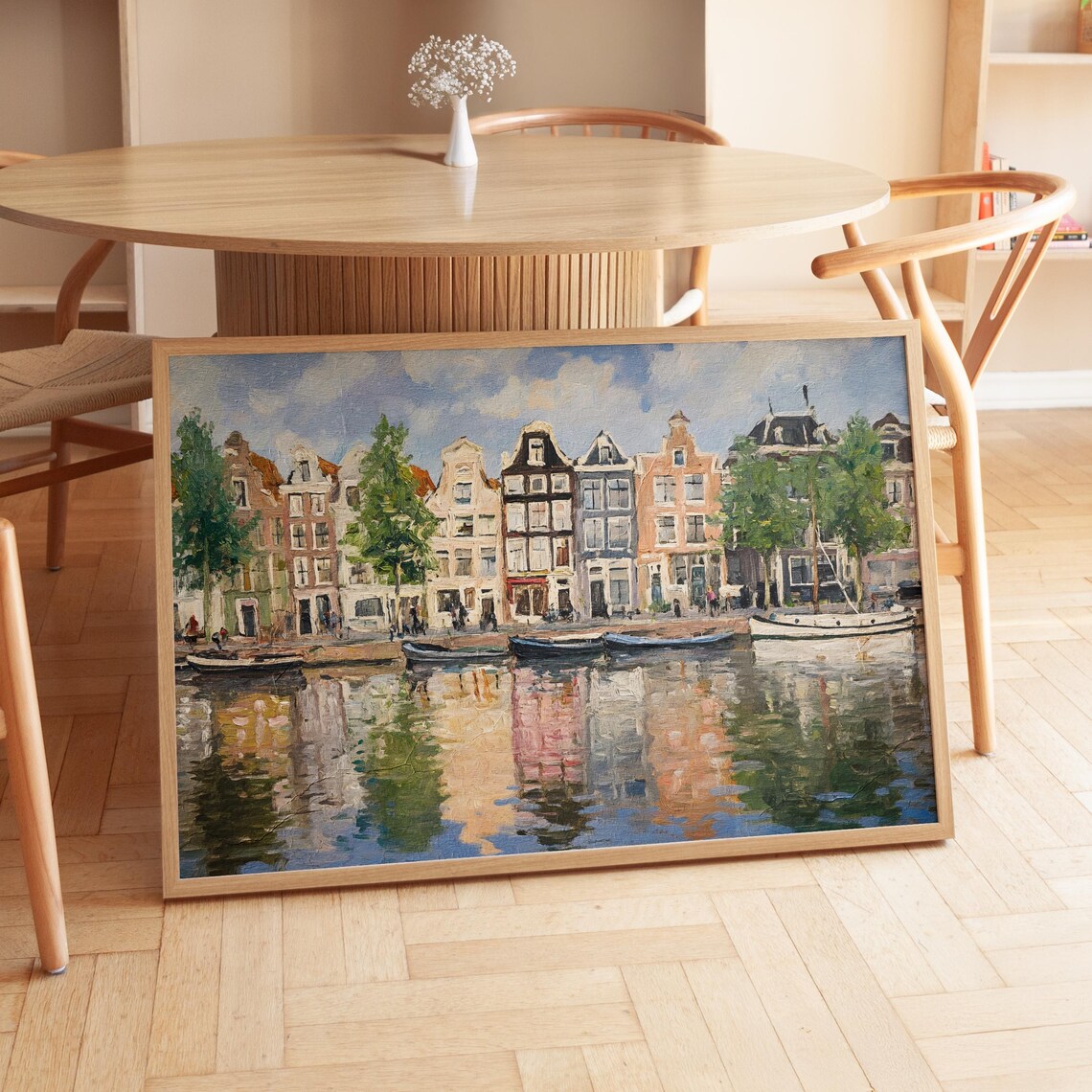 Amsterdam Art Print, Holland Cityscape Decor