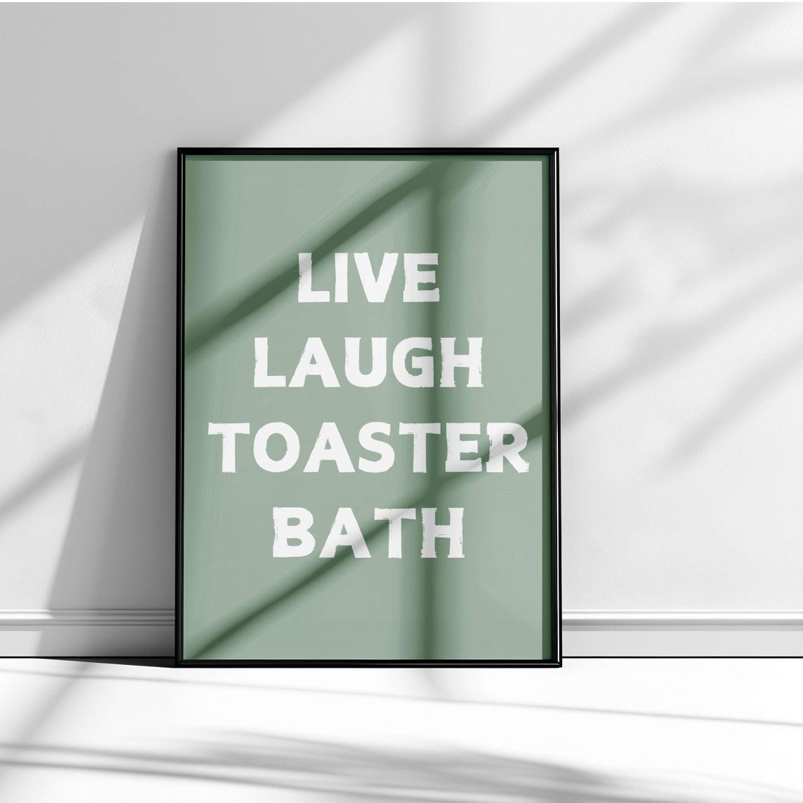 Live Laugh Toaster Bath Dark Humor Sarcastic Funny Quote Poster - Image 3